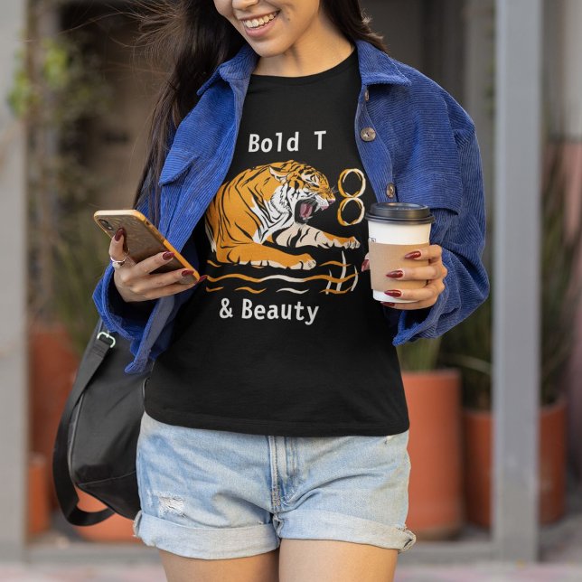 Bold Wildlife Beauty Women Tiger T-Shirt (Creator Uploaded)