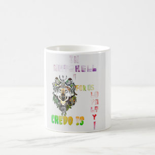 Bold Wolf Design Coffee Cup. Groomsmen Gifts Color Morph Mug