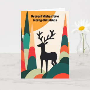 Bold Woodland Stag Christmas Card