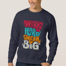 Bold "Work Hard Dream Big" Motivational Quote