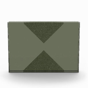 Bold X Geometric Moss Green Photo Block