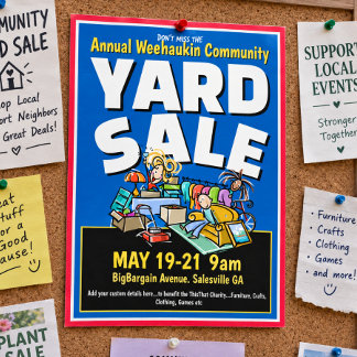 Bold Yard Sale Garage Sale Rummage Sale Advertise Flyer
