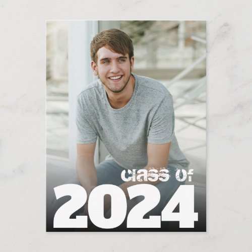 Bold Year Photo 2021 Graduation Save the Date Postcard