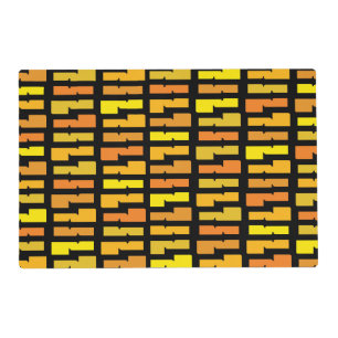Bold Yellow and Orange Electric City Cool Pattern Placemat
