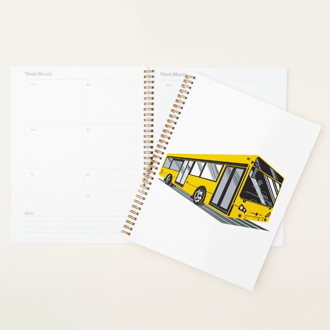 Bold Yellow City Bus Public Transport  Planner (Creator Uploaded)