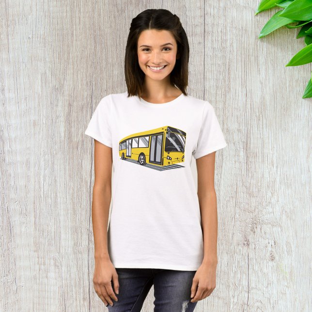 Bold Yellow City Bus Public Transport  T-Shirt (Creator Uploaded)