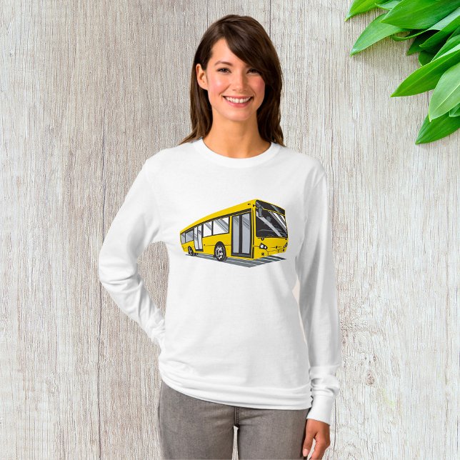 Bold Yellow City Bus Public Transport  T-Shirt (Creator Uploaded)