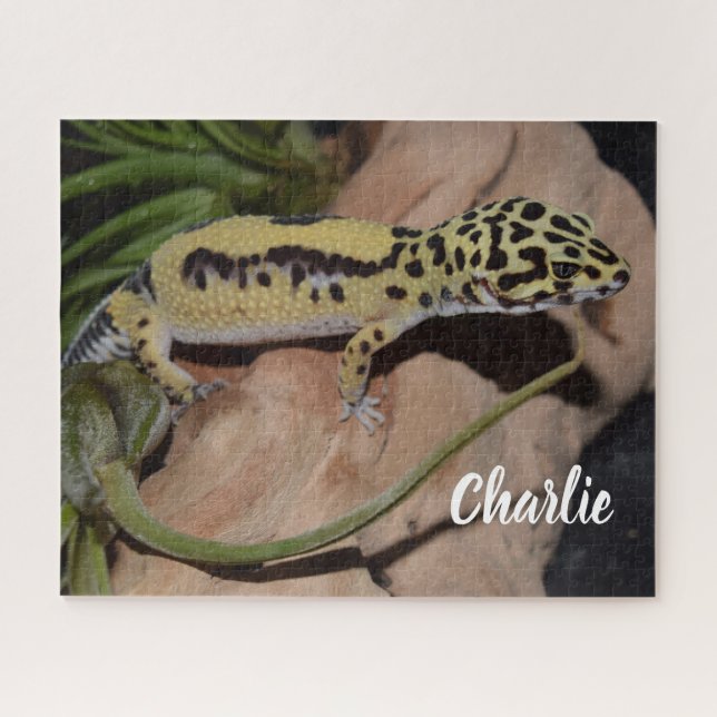 Bold Yellow Leopard Gecko Jigsaw Puzzle (Horizontal)