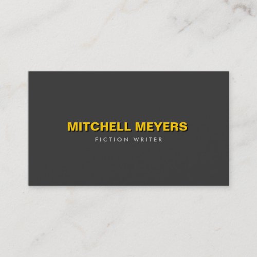 BOLD YELLOW SHADOW Business Card