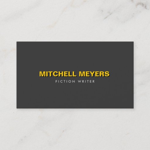 Customizable BOLD YELLOW SHADOW Business Card