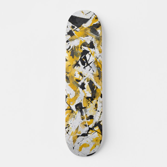 Bold Yellow Urban Camo Skateboard (Front)
