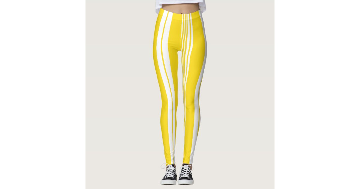 Red, Yellow and Orange Stripes Leggings