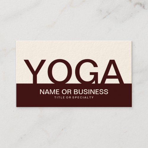 bold YOGA Business Card
