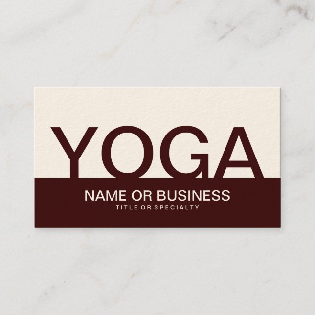bold YOGA Business Card (Front)