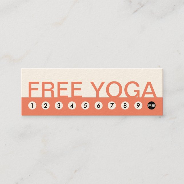 bold YOGA customer loyalty Card (Front)
