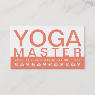 bold YOGA MASTER customer loyalty card