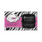 Bold Zebra Print Bakery Business Card
