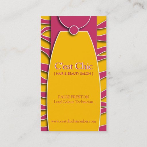 Customizable Bold Zebra Print Business Cards