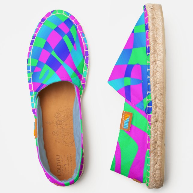 Bold Zebra Stripe Abstract Espadrilles (Side)