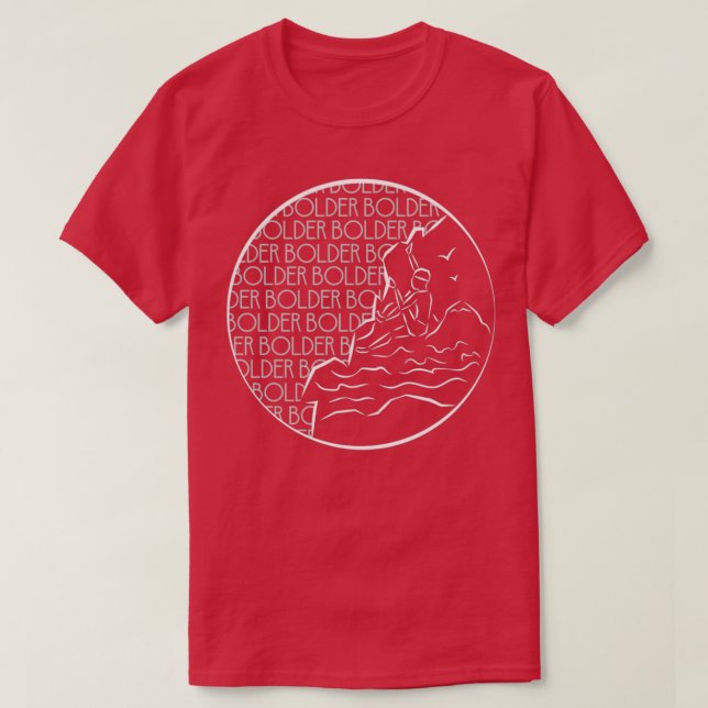 Bolder Bouldering Ink Vault Art T-Shirt (Design Front)