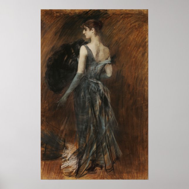 Boldini - Blond Lady In Evening Gown Poster (Front)