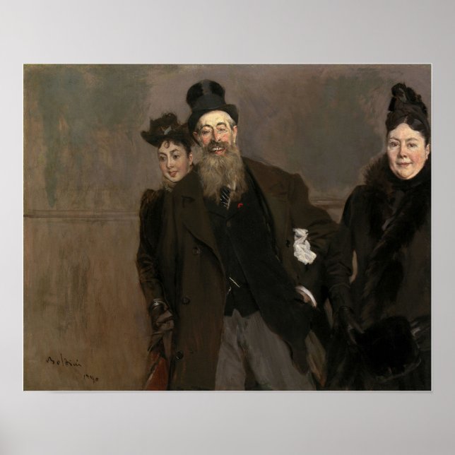 Boldini - John Lewis Brown, Wife, Daughter 1890 Poster (Front)