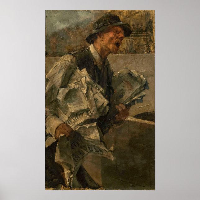 Boldini - Newspaperman In Paris 1878 Poster (Front)