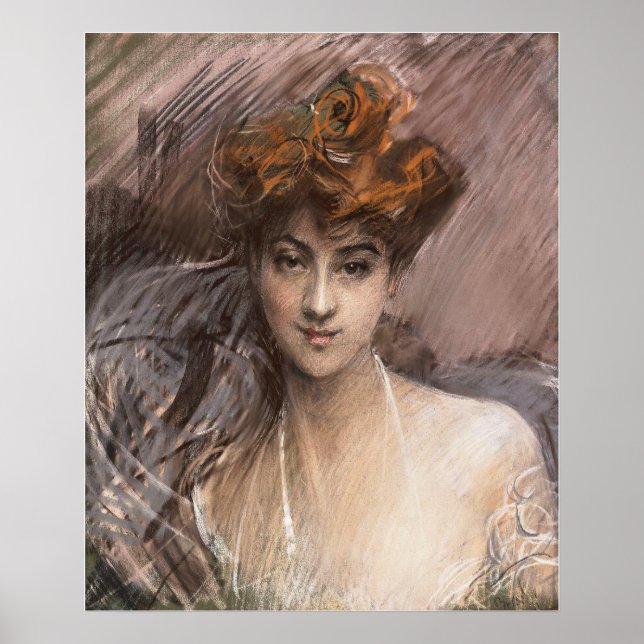 Boldini - Portrait Of Lucie Gerard Poster (Front)