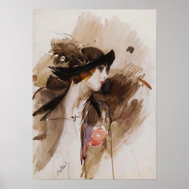 Boldini - Woman Wearing An Hat 1905 Poster (Front)