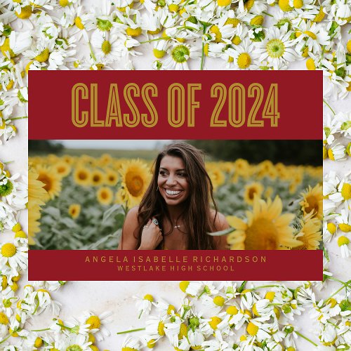 BOLDLY CHIC CLASS OF 2024 GRADUATION INVITATION