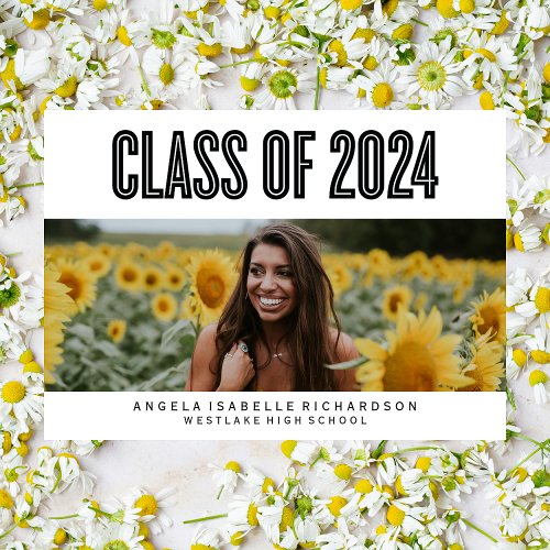 BOLDLY CHIC CLASS OF 2024 GRADUATION INVITATION