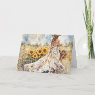 Boldly Embracing Forever with Sunflowers Card
