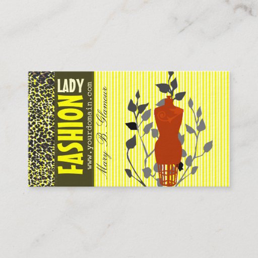 Customizable Beauty Fashion Business Card