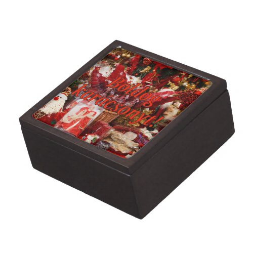 Boldog karcsonyt Merry Christmas in Hungarian rf Keepsake Box