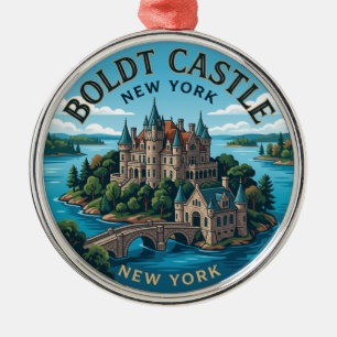 Boldt Castle, Heart Island, Thousand Islands Metal Ornament