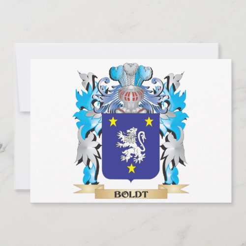 Boldt Coat of Arms Invites