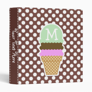 Bole Brown Polka Dots; Ice Cream Binder