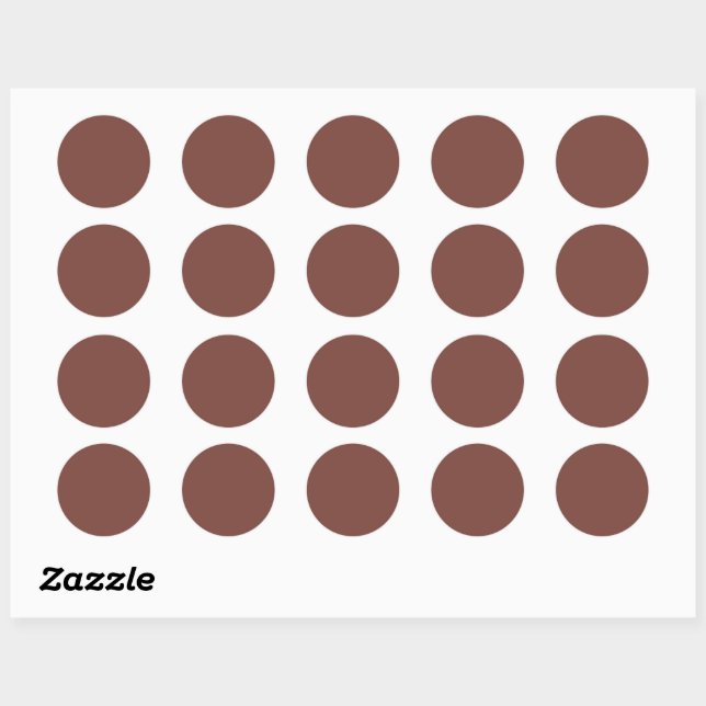 Bole (solid color) classic round sticker (Sheet)
