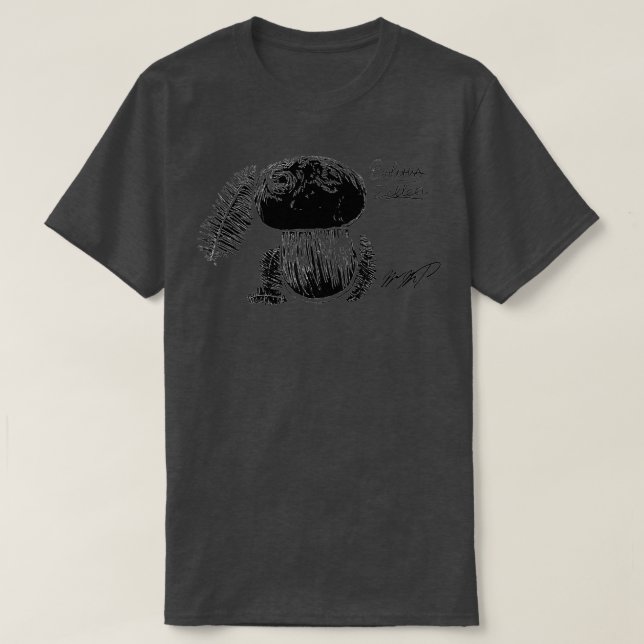 Boletus zelleri scratchboard art T-Shirt (Design Front)
