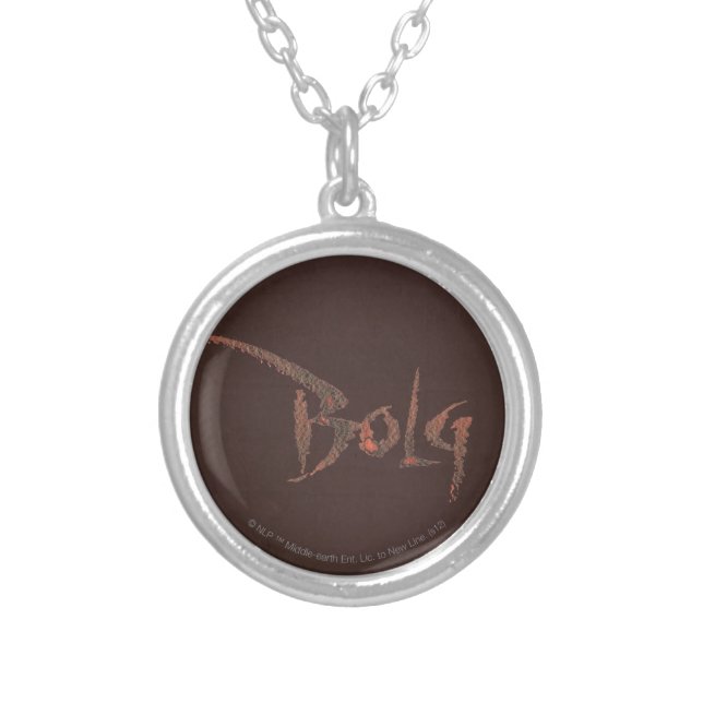 Bolg Name Silver Plated Necklace (Front)