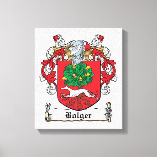 Bolger Family Crest Canvas Print