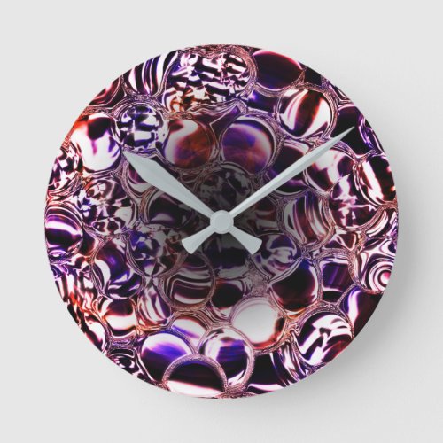 Bolhas de vidro colorido ou pedra semi preciosa round clock