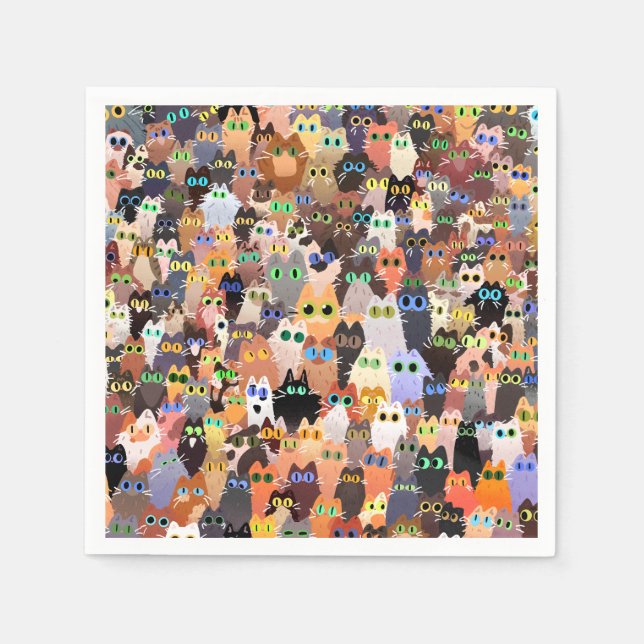Boli in Cats Paper Napkin (Front)