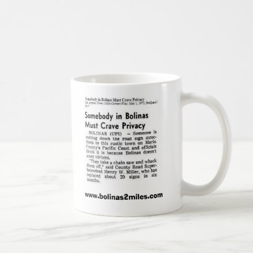 Bolinas 2 Miles Coffee Mug 2