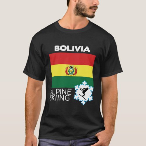 Bolivia Alpine Skiing Winter Sports Competition Fa T_Shirt