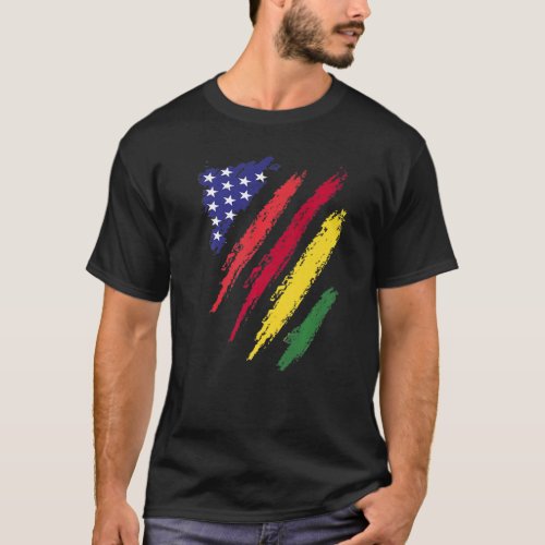 Bolivia American Grown Flag USA Patriot Heritage M T_Shirt