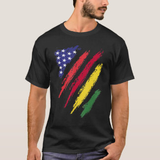 Bolivia American Grown Flag USA Patriot Heritage M T-Shirt