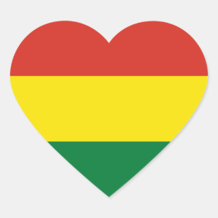 Bolivia/Bolivian (Civil) Heart Flag Heart Sticker