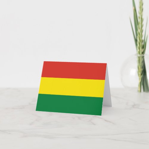 Bolivia Bolivian Flag Card