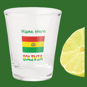 Bolivia Bolivian Flag Green Personalization  Shot Glass